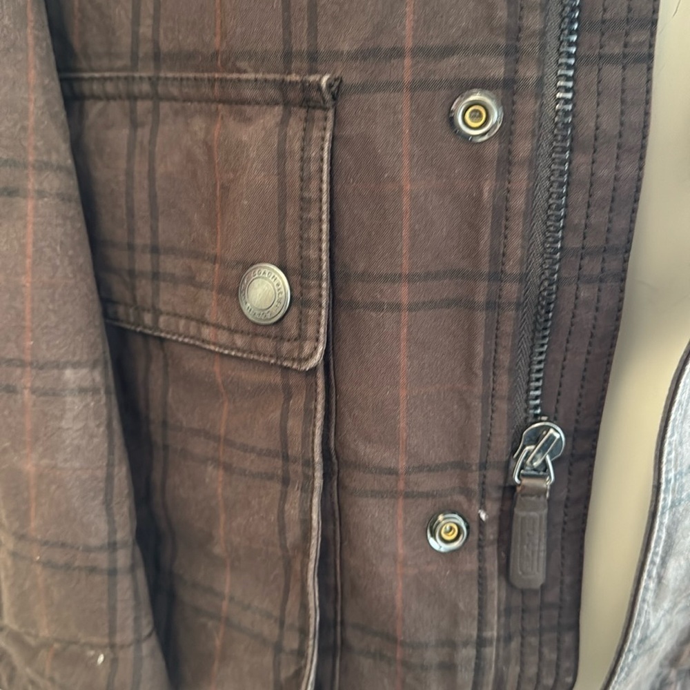 Coach Tatersall Plaid Utility Field Jacket Small - Picture 4 of 11